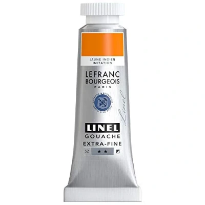 Imagen de Lefranc Bourgeois Linel Gouache extrafino Tubo de 14 ml, color amarillo indio Serie 2