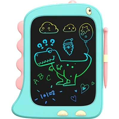 Imagen de ORSEN Tableta de Escritura LCD 8,5 Pulgadas, Tablero Dibujo Electrónico, Pizarra Infantil Juguetes Dinosaurio Regalo Cumpleaños para Niñas y Niños 3 4 5 6 7 8 Años Regalos Azul