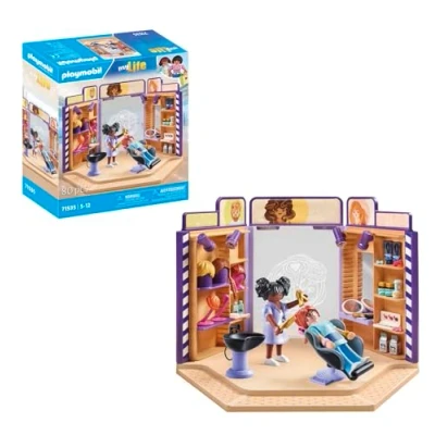 Imagen de PLAYMOBIL myLife 71535 Peluquería, Peinados y Pelucas de Moda para los Clientes, con amplios Accesorios experimentar, Juguetes niños a Partir 5 años