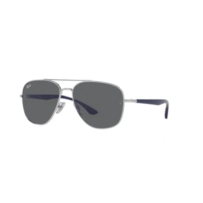 Imagen de Ray Ban Unisex RB3683 003/B1 Gafas de sol Metal Plata Gris Cuadrada Normal