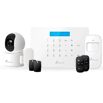 Imagen de Nivian Sistema de Alarma para Casa y Negocios Sin Cuotas Mensuales Kit WiFi/gsm Control Remoto a través App Tuya Fácil Instalación Cables hasta 60 detectores