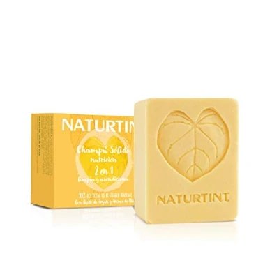 Imagen de Naturtint, Champú Sólido Nutrición 2 en 1, Bara + Acondicionador, Nutre y Revitaliza la Fibra Capilar, Cabello Seco, Maltratado Sin Vida, 99% Ingredientes Naturales, ECOCERT, 75ml