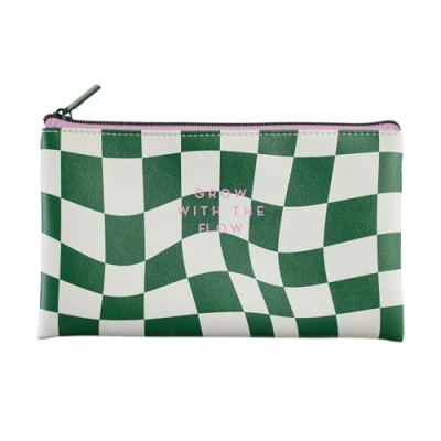 Imagen de Miquelrius Neceser Plano, Tamaño 210 x 120 10 mm, Portatodo con Tirador metálico, Cierre Cremallera, Material PU símil Piel, Colección Foodie Lovers, Estampado a Cuadros
