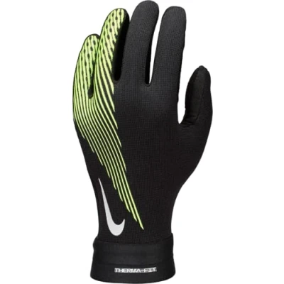Imagen de Nike Guantes para niños Academy Thermafit Ho24, Color Negro/Negro/voltio, Talla M
