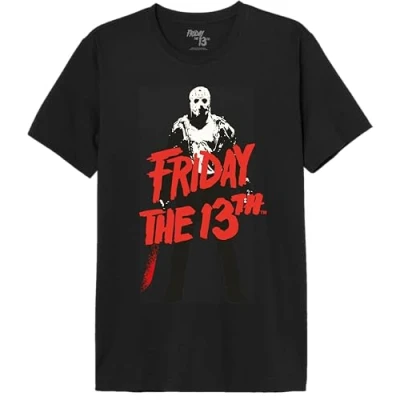 Imagen de FRIDAY THE 13TH Mefridmts048 Camiseta, Negro, L para Hombre