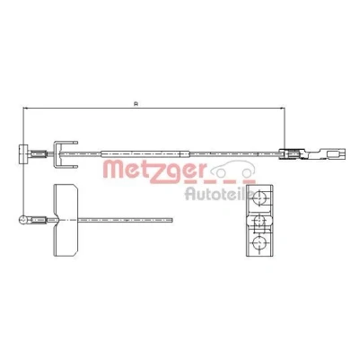 Imagen de METZGER 11.6803 Cable de Freno Mano centro 1585 COFLE RENAULT: TRAFIC 2 Kasten, 2, Bus, OPEL: Vivaro A Furgón, Combi