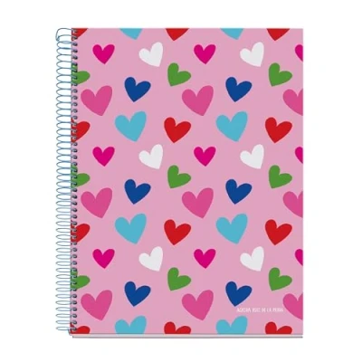 Imagen de Miquelrius Cuaderno A4, Rayas 7 mm, tapa dura, Libreta A4 con 120 hojas microperforadas, 4 colores para organizar, Papel Extra Opaco 70 g/m², taladros archivar