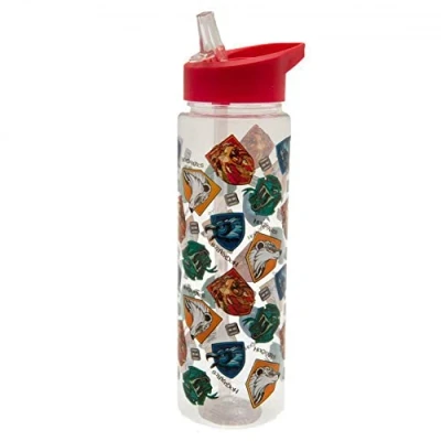 Imagen de Pyramid International Harry Potter Hogwarts House Crests Botella de agua plástico transparente, 540 ml, producto oficial