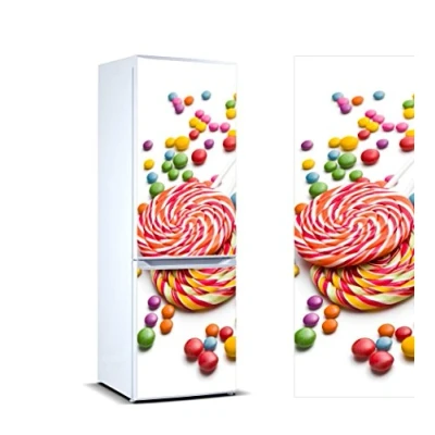 Imagen de Oedim Pegatinas Vinilo para Frigorífico Regaliz Piruleta Varias Medidas 185 x 60 cm Adhesivo Resistente y de Fácil Aplicación Pegatina Adhesiva Decorativa Diseño Elegante