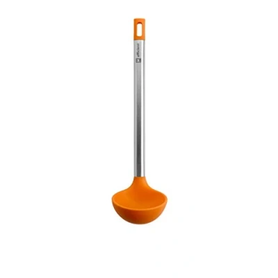 Imagen de BRA Efficient Cazo de Cocina, Acero Inoxidable 18/10 y Silicona, Naranja, 33 cm