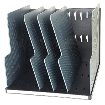 Imagen de Exacompta Modulodoc Ecoblack Clasificador vertical con 5 separadores, color negro y gris oscuro