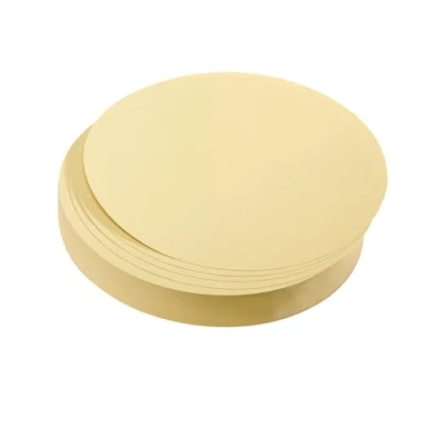 Imagen de Franken 10 04 Tarjetas Redondas para memorizar (diámetro de 9,5 cm, 500 Unidades, 130 g/m²), Color Amarillo
