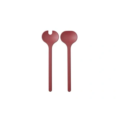 Imagen de Mepal Set Cubiertos de ensalada Silueta 2 piezas Aptos para lavavajillas Tenedor y cuchara Vivid mauve