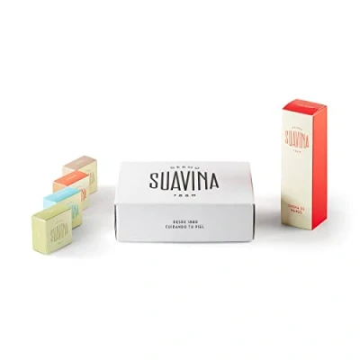 Imagen de SUAVINA Balsamos Labiales Hidratantes [ Prunus + Helianthus Olea Original en Tarro de 10 ml ] Crema Manos Natural 40 Pack Regalo 5 Unidades