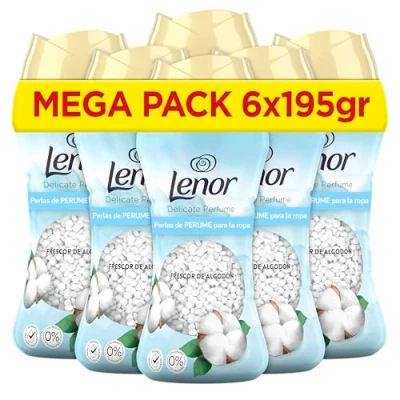 Imagen de Perlas De Perfume Suave Lenor 195g, Algodón Fresco (6x195)