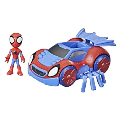 Imagen de Spidey AND HIS AMAZING FRIENDS Figura de acción y rastreador arácnido Change ‘N Go Marvel, 10 cm, para niños a Partir 3 años