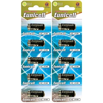 Imagen de 10 pilas alcalinas LR1 / N/Lady 1,5 V (2 blíster de 5 pilas) AM5, UM5 4001, 4901, MX9100, 910 A una sola vía Eunicell FBA