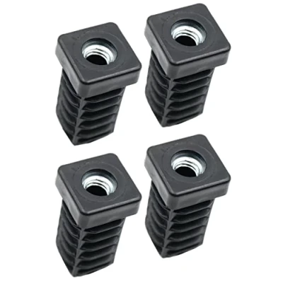 Imagen de Design61 4 tapones roscados de tubo cuadrado 20 x mm, grosor pared 1 2 mm con rosca interior M8