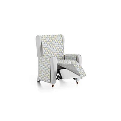 Imagen de Eysa Nordic Funda, Poliéster, Amarillo/Gris, 1 Plaza 55cm. Válido para sofá Desde 60 a 110 cm
