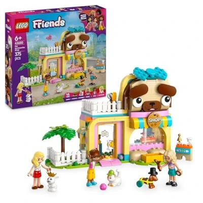 Imagen de LEGO Friends Tienda de Accesorios para Mascotas con Animales Juguete (Gato, Perro, Conejo) y 3 Mini Muñecos Nova, Leo Matilde el Juego rol, Regalo Niñas 6 Años o Más 42650