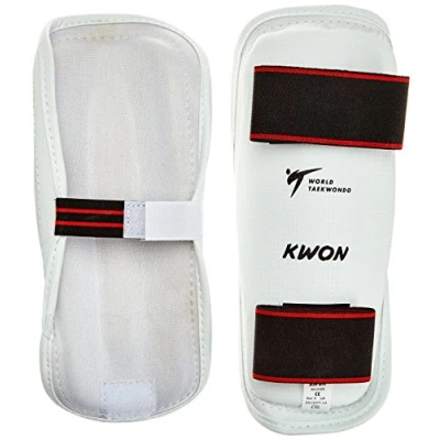 Imagen de KWON Schienbeinschutz WTF Evolution Protecciones de antebrazo para Boxeo, Color Blanco, Talla M