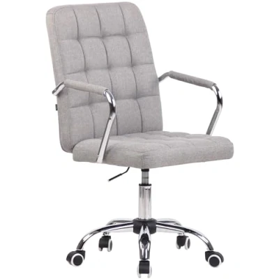 Imagen de CLP Silla de Oficina Terni Tapizada En Tela o Simil Cuero I Escritorio Giratoria &amp; Regulable Altura, Color:Gris, Material Base:Tela