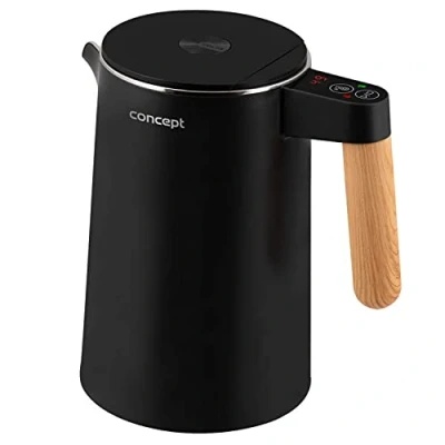 Imagen de CONCEPT Hausgeräte RK3301 Hervidor de agua (acero inoxidable, 1,5 L), color negro