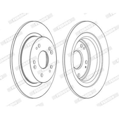 Imagen de FERODO PREMIER DDF1776C Disco de freno 282 9 5 macizo revestido con tornillos HONDA: ACCORD 8, 8 Kombi, HR V II