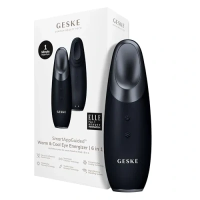 Imagen de GESKE SmartAppGuided™ Warm &amp; Cool Eye Energizer 6 en 1 Masajeador de ojos anti ojeras Eliminar bolsas y párpados caídos Masaje ocular eléctrico