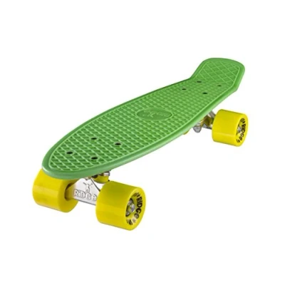 Imagen de Ridge Original 22&quot; Cruiser Skateboard, Unisex, Verde/Amarillo (Vert/Jaune), 55 cm