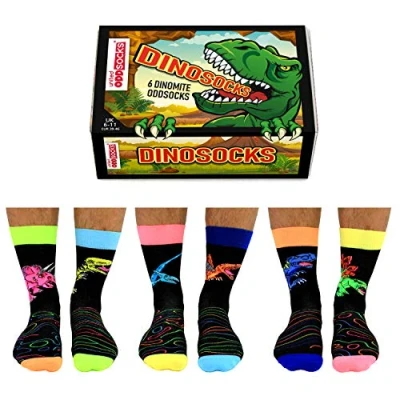 Imagen de Dinosocks United Oddsocks 6 calcetines para hombre, Reino Unido, 39 46, 7 12, multicolor