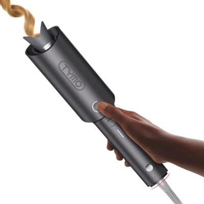 Imagen de TYMO CURLPRO Rizador de Pelo Automático Portátil Moldeador Tenacilla Automatico 25 mm, 160 210℃, Rizos Grandes Fácilmente, Plancha Pinzas Rizadora Cerámica, Antiquemaduras, Gris Metálico