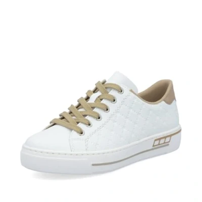 Imagen de Rieker Mujer Zapatos con Cordones L88W2, señora Calzado cómodo,Zapatos Bajos y cómodos,Cordones,Blanco (Weiss / 80),41 EU 7.5 UK