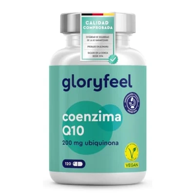 Imagen de Coenzima Q10 200mg 120 Cápsulas veganas (4 meses) 100% Pura Fermentada Naturalmente, CoQ10 de primera calidad Para 4 meses, Probada en laboratorio