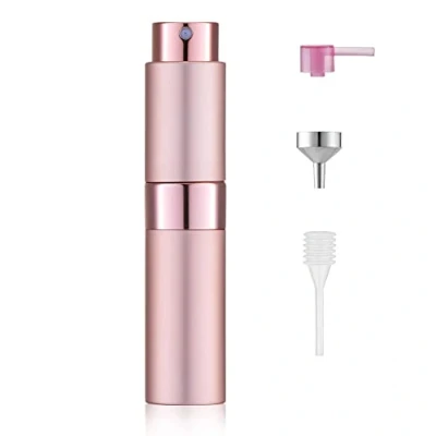 Imagen de Toureal Vaporizador de perfume recargable vacío 8 ml, botella viaje para hombres y mujeres, viajes (rosa)