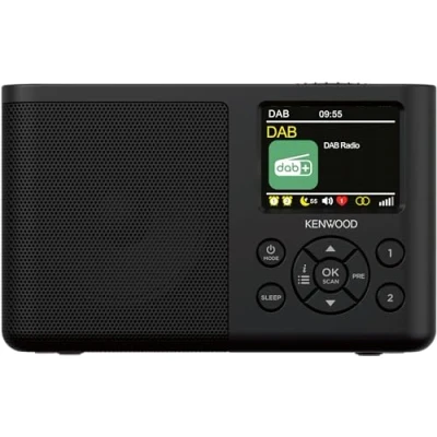 Imagen de Kenwood CR M33DAB B Radio portátil Dab+ con Bluetooth, batería de Iones Litio integrada y Pantalla a Color 6,1 cm, Puerto Carga USB C, Salida Auriculares (estéreo), Negro