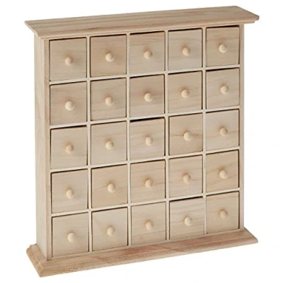 Imagen de Artémio Cómoda de Madera con 25 cajones, Color Beige, Compuesto, 32,5 x 8 cm
