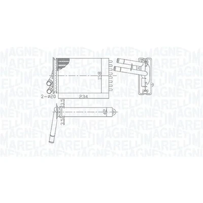 Imagen de MAGNETI MARELLI 350218462000 Radiador de Calefaccion VOLKSWAGEN: Passat B5 GP Berlina, Variant, AUDI: A4 Berlina