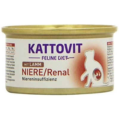 Imagen de Kattovit Alimento para Gatos bajo en proteínas de Cordero, 85 g, 24 Unidades (24 x g)