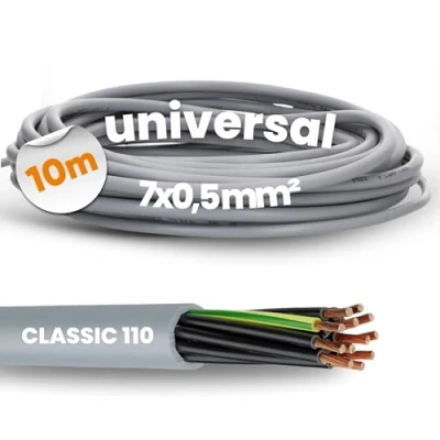 Imagen de Lapp 1119007 Ölflex Classic 110 Cable de control PVC (10 m, 7 x 0,5 mm², con conductor protección verde y amarillo, conductores)