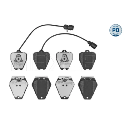 Imagen de MEYLE 025 214 5218/PD Juego de pastillas freno PD Quality Eje delantero con contacto avisador desgaste Chapa antichirridos AUDI: A8 D2