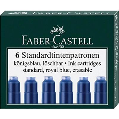 Imagen de Faber Castell Cartuchos de tinta estándar, 6 unidades, en caja plegable
