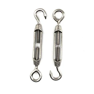 Imagen de Tensor de alambre Faspiroty M12 paquete 2 unidades acero inoxidable 304 ajustable gancho y ojal set resistente