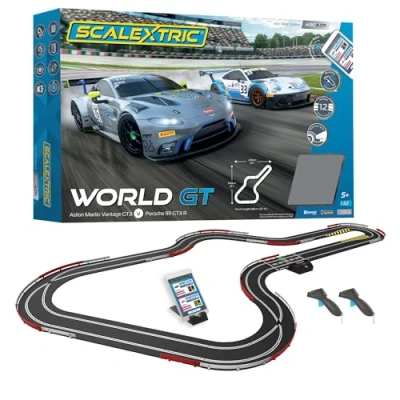 Imagen de Scalextric ARC Air: World GT Race Set Pista de Carreras eléctrica controlada por aplicación para niños a Partir 8 años, Pistas Coches Ranura, múltiples,