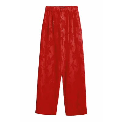 Imagen de Desigual Printed Pleated Pantalones, Mujer, Talla: Large, Red