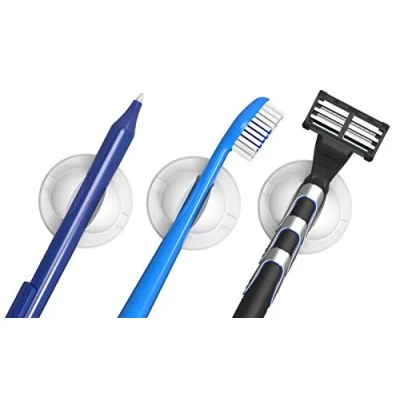 Imagen de Schneider Klick Fix Soporte universal para cepillos de dientes, cables, bolígrafos y mucho más 150 g, 5 unidades, color blanco