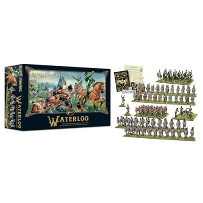 Imagen de WAR 301510002 Juegos De Warlord Black Powder Waterloo Starter Set 2da Edición Miniaturas Guerras Napoleónicas 28 mm Infantería Británica Hannover Y Francia Caballería
