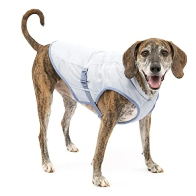 Imagen de Kurgo Core Abrigo para Perro, Chaleco Polar Chaqueta Perros, Forro Polar, Ligero, Abertura con Cremallera Arnés, Cuello Ajustable, Violeta, L