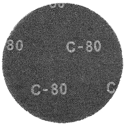 Imagen de GRAPHITE Hojas de lija con velcro, 225 mm diámetro, grano 40/80/120/180, carburo silicio, corte abierto, 10 unidades, cierre malla abierta (K80)