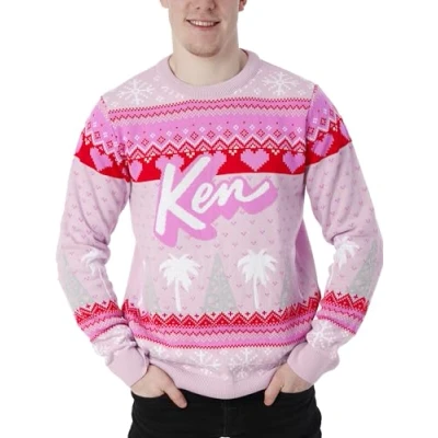 Imagen de Barbie Jersey de Navidad Ken para Hombre Sudadera Rosa L